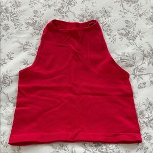 Aura Red Sleeveless Tank Top